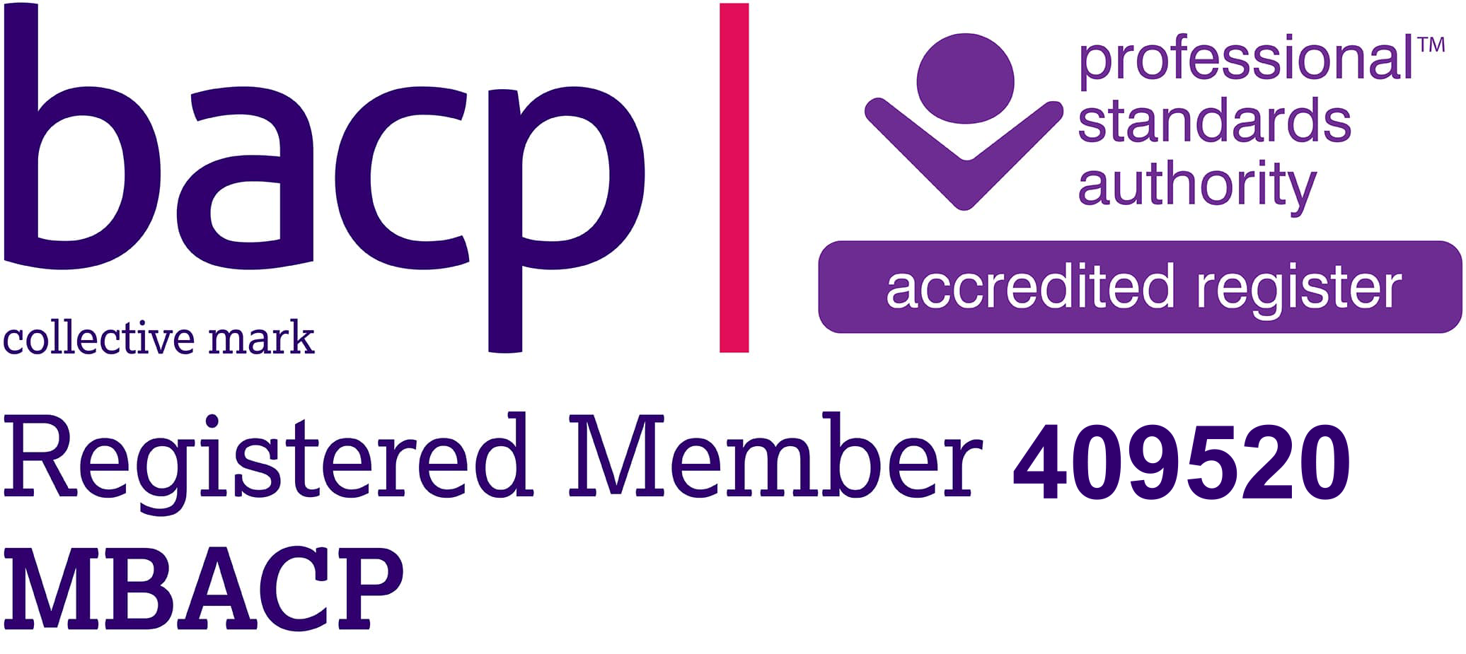 BACP accredited counsellor and psychotherapist logo